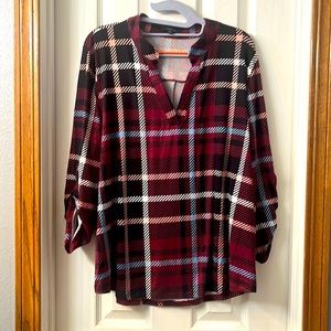 Sky plus plaid shirt